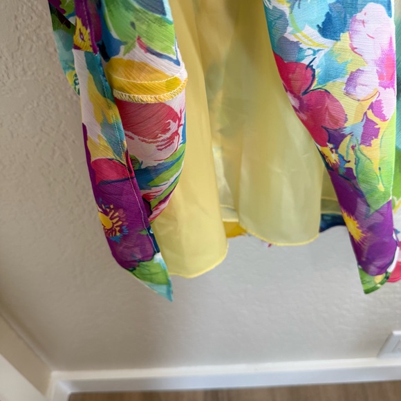 Coldwater Creek Multicolor Floral Tea Party Dress Size 16 Garden Spring Feminine - Picture 4 of 9